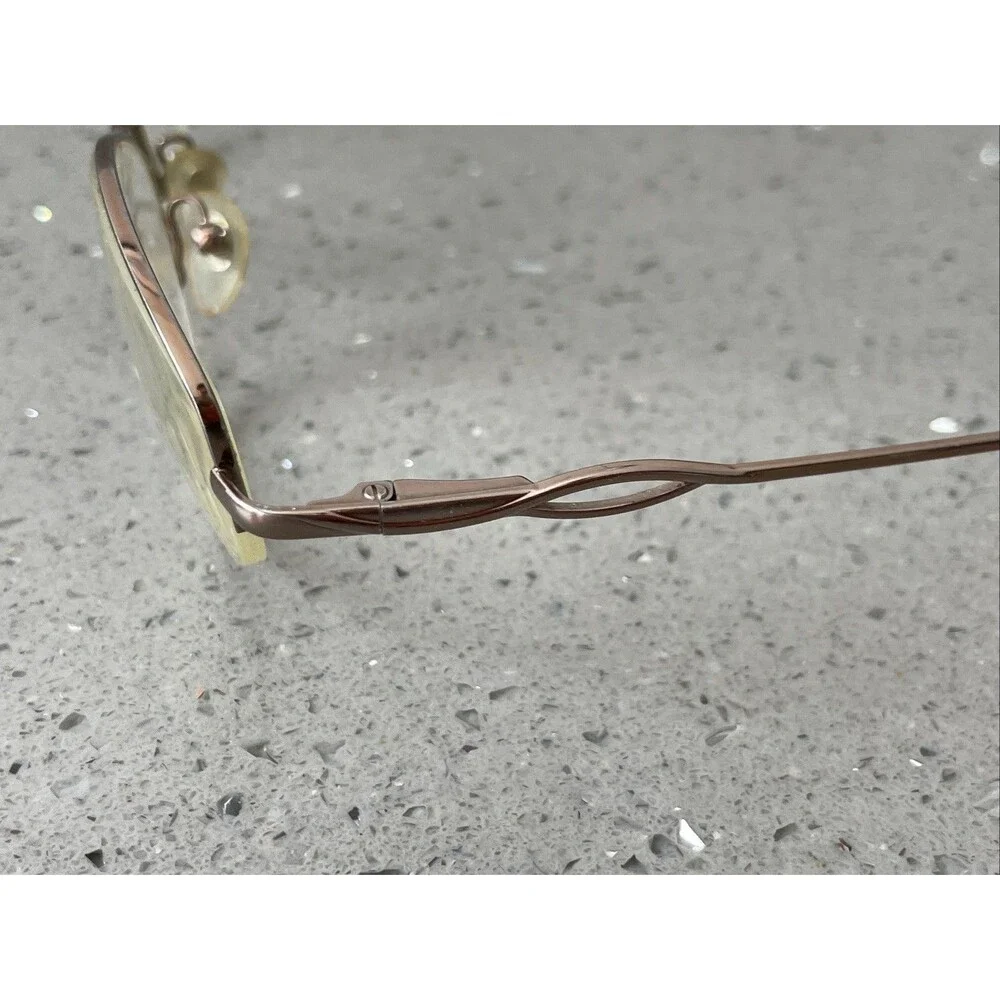 Luxottica LU 2257 T126 Eyeglasses Frames ONLY Brown half rim 53-18-135 Italy